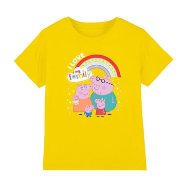 Peppa Pig Childrens/Kids I Love my Family Peppa Pig T-Shirt (Yellow)