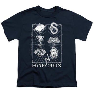 Harry Potter Childrens/Kids Horcrux Symbols Ringspun Cotton T-Shirt (Navy)