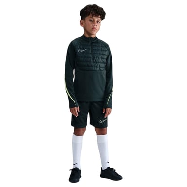 Nike Childrens/Kids Swoosh Raglan Long-Sleeved Drill Top (Seaweed/Lime)