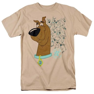 Scooby Doo Unisex Adult Evolution Of T-Shirt (Sand)