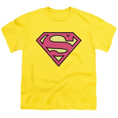 Superman Childrens/Kids Classic Logo Cotton T-Shirt (Yellow)