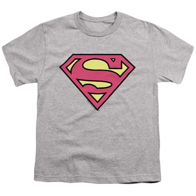Superman Childrens/Kids Classic Logo Cotton T-Shirt (Athletic Heather)
