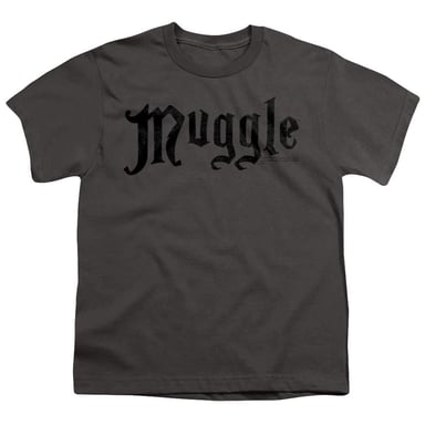 Harry Potter Childrens/Kids Muggle Graphic Print Ringspun Cotton T-Shirt (Charcoal)