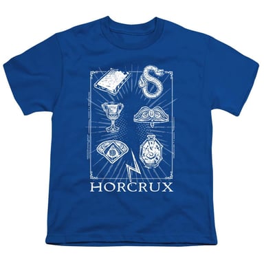 Harry Potter Childrens/Kids Horcrux Symbols Ringspun Cotton T-Shirt (Royal Blue)