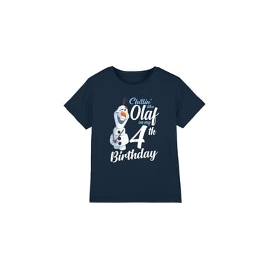 Frozen Childrens/Kids Chillin Like Olaf 4th Birthday T-Shirt (Navy)