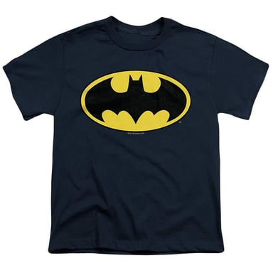 Batman Childrens/Kids Classic Logo T-Shirt (Navy)