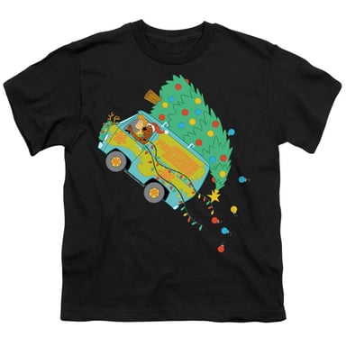 Scooby Doo Childrens/Kids Christmas Tree T-Shirt (Black)