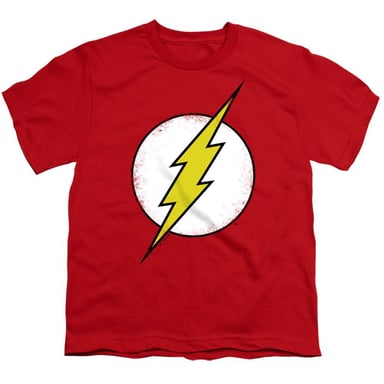 The Flash Childrens/Kids Distressed T-Shirt (Red)