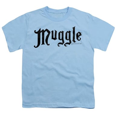 Harry Potter Childrens/Kids Muggle Graphic Print Ringspun Cotton T-Shirt (Light Blue)