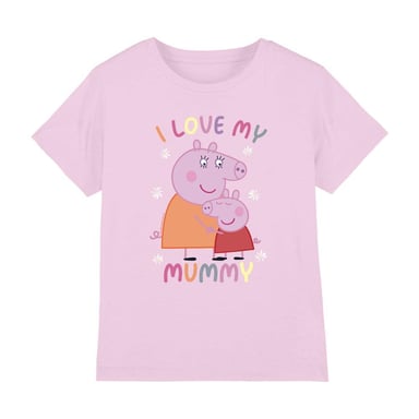 Peppa Pig Childrens/Kids I Love My Mummy T-Shirt (Light Pink)
