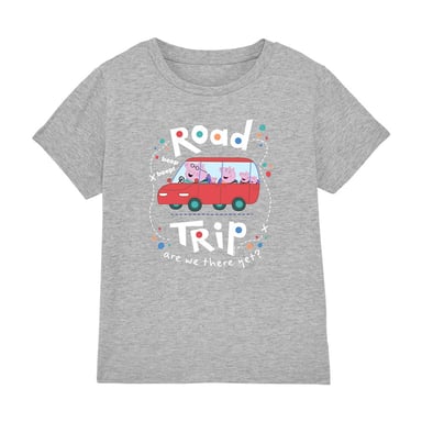 Peppa Pig Childrens/Kids Road Trip Peppa Pig T-Shirt (Athletic Heather)