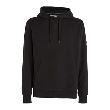 Calvin Klein Mens Monogram Badge Hoodie (Black)