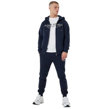 Jack Wills Mens Pinebrook Graphic Full Zip Hoodie (Navy)