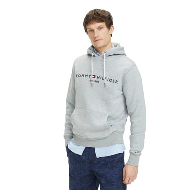 Tommy Hilfiger Mens Logo Hoodie (Cloud Grey)