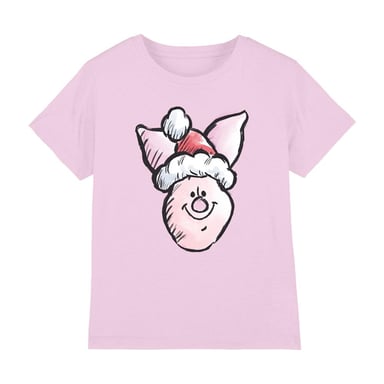 Disney Childrens/Kids Piglet Santa Hat Christmas T-Shirt (Pink)