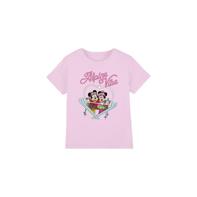 Disney Childrens/Kids Alpine Vibes Mickey Mouse T-Shirt (Pink)