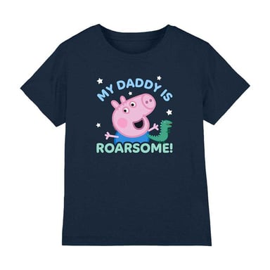 Peppa Pig Childrens/Kids Roarsome Daddy George Pig T-Shirt (Navy)
