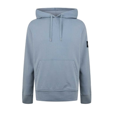 Calvin Klein Mens Monogram Badge Hoodie (Overcast Grey)
