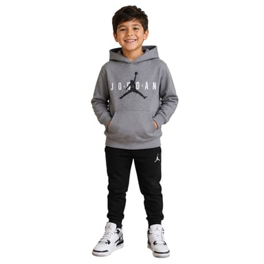 Nike Childrens/Kids Air Jordan Jumpman Hooded Pullover Hoodie (Carbon Heather)