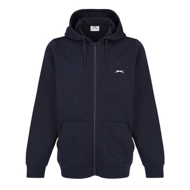 Slazenger Mens Polycotton Full Zip Hoodie (Navy)
