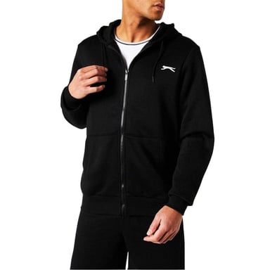 Slazenger Mens Polycotton Full Zip Hoodie (Black)