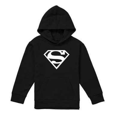 Superman Childrens/Kids Logo Pullover Hoodie (Black)