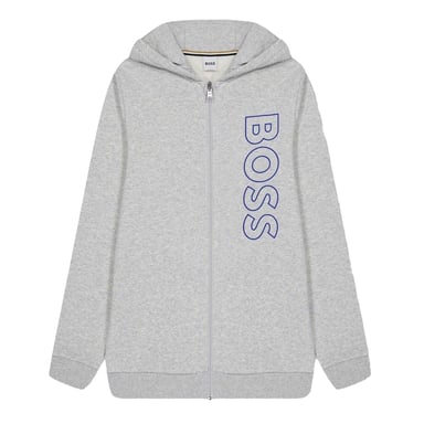 Boss Childrens/Kids Logo Regular Hooded Jacket (Grey)