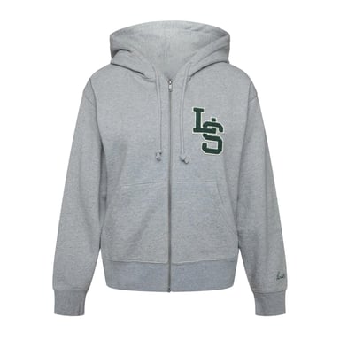 Levis Womens/Ladies Lettering Full Zip Hoodie (Heather Grey)