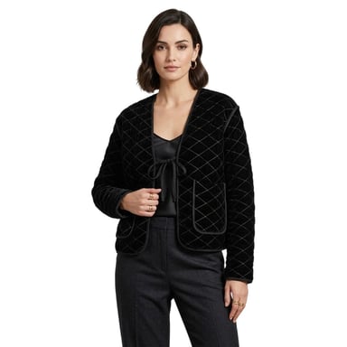 Biba Womens/Ladies Sparkle Velour Jacket (Black)