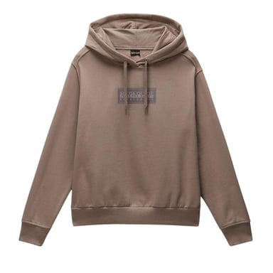 Napapijri Womens/Ladies Box Logo Cotton Blend Hoodie (Rock)