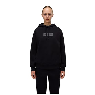 Napapijri Womens/Ladies Box Logo Cotton Blend Hoodie (Black)