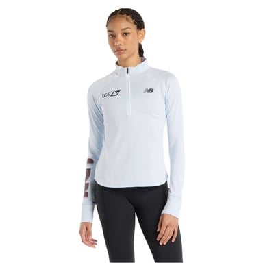 New Balance Womens/Ladies Lettering Athletic Running Top (Light Blue)