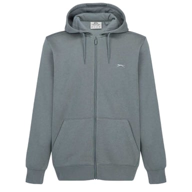 Slazenger Mens Polycotton Full Zip Hoodie (Slate Grey)