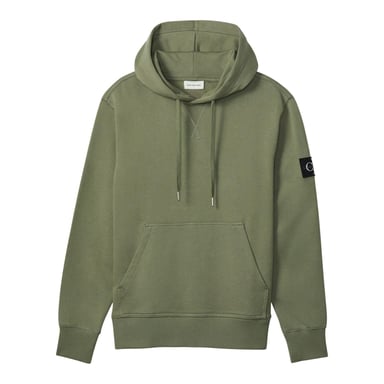 Calvin Klein Mens Monogram Badge Hoodie (Deep Lichen Green)