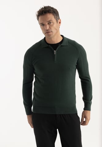 Pullover Polo Collar Zip Up Pullover