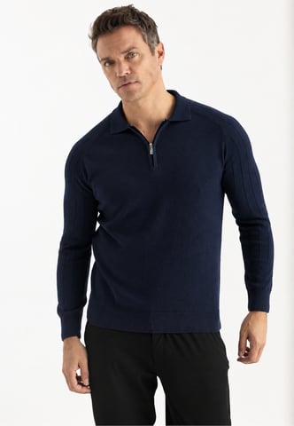 Pullover Polo Collar Zip Up Pullover