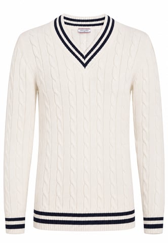 Pullover V-Neck Cable Knit Pullover