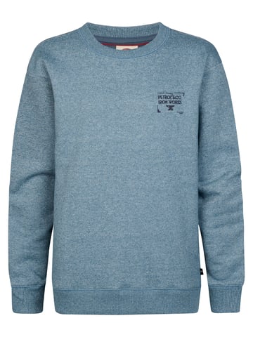 Petrol Industries - Melange Crew Neck Sweater forgerun Boys - Blue