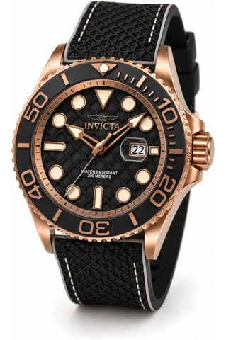 Invicta Grand Diver 51090 Men's Watch - Quartz Movement - Stainless Steel with Black Dial - 48 mm