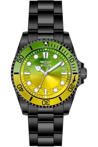 Invicta Pro Diver 50973 Men's Watch - Quartz Movement - Stainless Steel with Yellow Dial - 43 mm