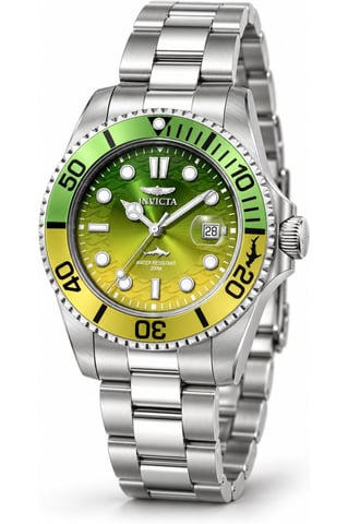 Invicta Pro Diver 50896 Men's Watch - Quartz Movement - Stainless Steel with Yellow Dial - 42 mm