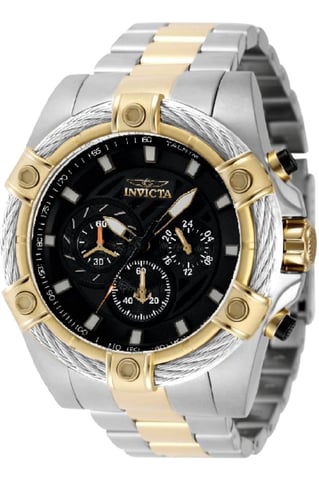 Invicta Bolt 69801 Men's Watch - Quartz Movement - Steel with Black Dial - 52 mm