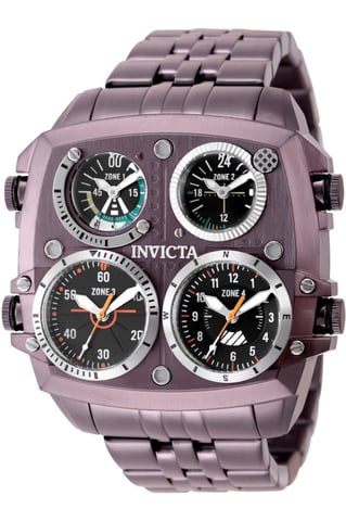 Invicta Aviator - Zulu Time 50660 Men's Watch - Quartz Movement - Stainless Steel with Black Dial - 50 mm