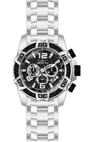 Invicta Pro Diver 51015 Men's Watch - Quartz Movement - Stainless Steel with Black Dial - 50 mm