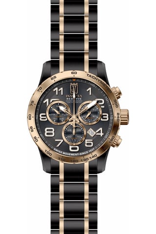 Invicta Jason Taylor 51262 Men's Watch - Quartz Movement - Stainless Steel with Black Dial - 48 mm