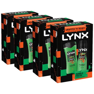 LYNX Jungle Fresh Duo Gift Set 2 piece, Pack of 4