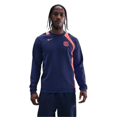 Nike Mens T90 2025/2026 FC Barcelona Sweatshirt (Blue/Orange)