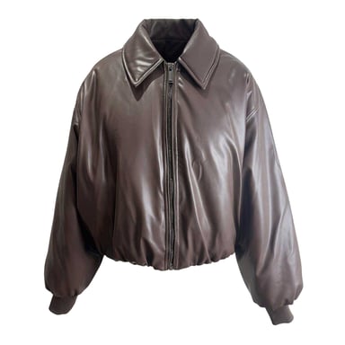 Kangol Womens/Ladies Plain Ribbed Cuff Bomber Jacket (Brown)