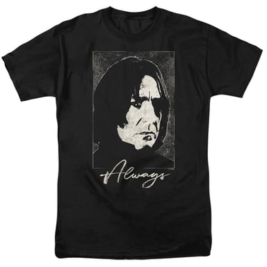 Harry Potter Unisex Adult Always Valentine Severus Snape T-Shirt (Black)