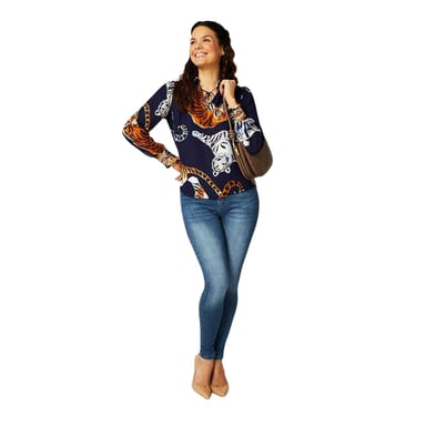 Biba Womens/Ladies Tiger Long-Sleeved Blouse (Multicoloured)